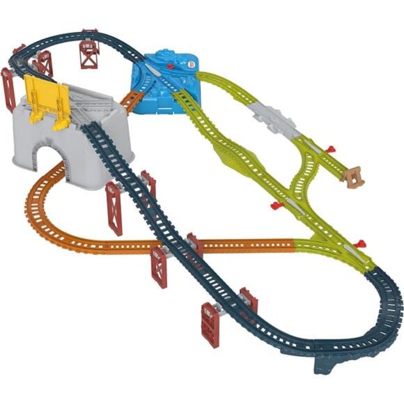 ​Thomas & Friends Toy Train Tracks Set, Connect & Build Bucket, 34-Piece - Picture 5 of 7